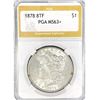 Image 1 : 1878 8TF Morgan Silver Dollar PGA MS63+