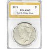 1923 Silver Peace Dollar PGA MS60 VAM-1B