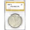 1887-S Morgan Silver Dollar PGA MS62 SPL