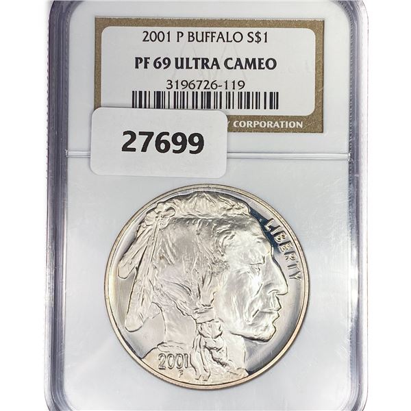 2001 Buffalo Silver $1 NGC PF69 Ultra CAM