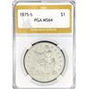 1875-S Silver Trade Dollar PGA MS64