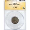 1922 Wheat Cent ANACS VF20 No D FS-104 Die 2