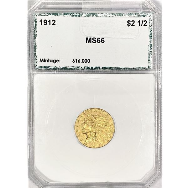 1912 $2.50 Gold Quarter Eagle PCI MS66