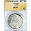 Image 1 : 1883-CC Morgan Silver Dollar ANACS MS64 VAM-5