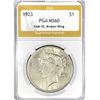 1923 Silver Peace Dollar PGA MS60 VAM-1E