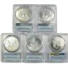 Image 2 : 2016 Set (5) American Silver Eagles PCGS MS70