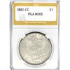 Image 1 : 1882-CC Morgan Silver Dollar PGA MS65