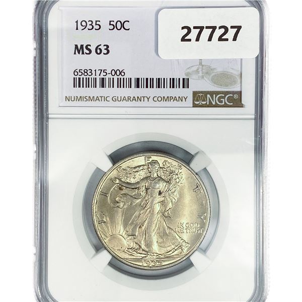 1935 Walking Liberty Half Dollar NGC MS63