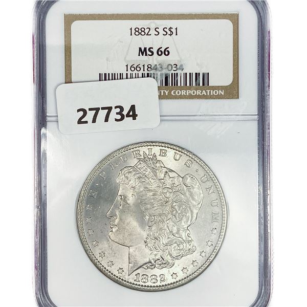 1882-S Morgan Silver Dollar NGC MS66