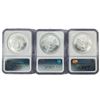 Image 2 : 2004 Set (3) American Silver Eagles NGC MS69