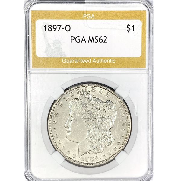 1897-O Morgan Silver Dollar PGA MS62