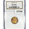 Image 1 : 1909 VDB Wheat Cent NGC MS66 RD