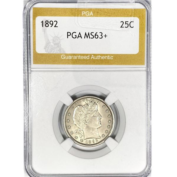 1892 Barber Quarter PGA MS63+