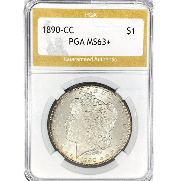 1890-CC Morgan Silver Dollar PGA MS63+