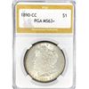 Image 1 : 1890-CC Morgan Silver Dollar PGA MS63+
