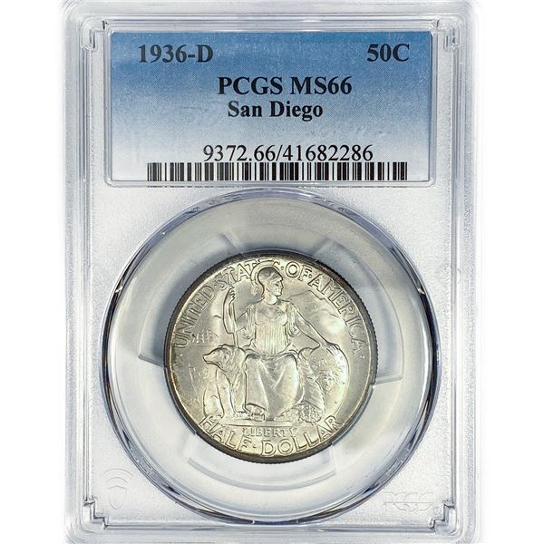 1936-D San Diego Half Dollar PCGS MS66
