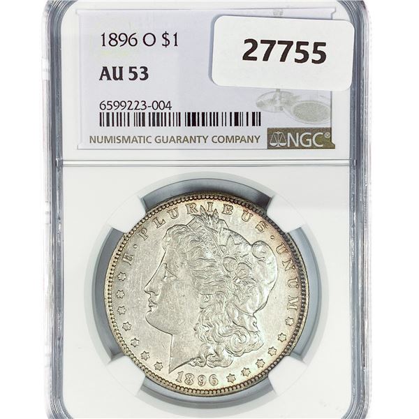 1896-O Morgan Silver Dollar NGC AU53