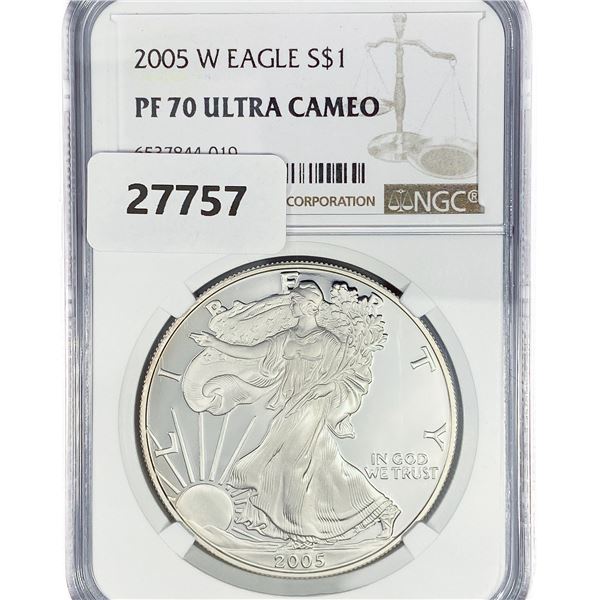 2005-W American Silver Eagle NGC PF70 UC