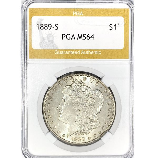 1889-S Morgan Silver Dollar PGA MS64