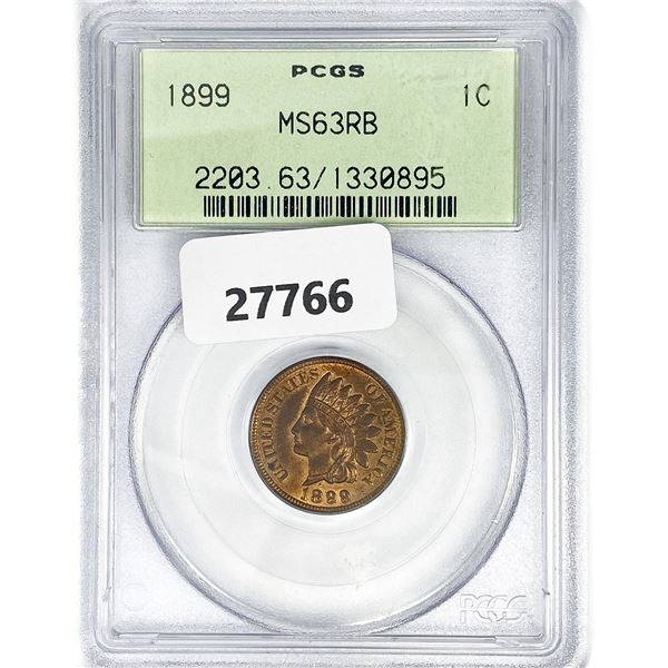 1899 Indian Head Cent PCGS MS63 RB