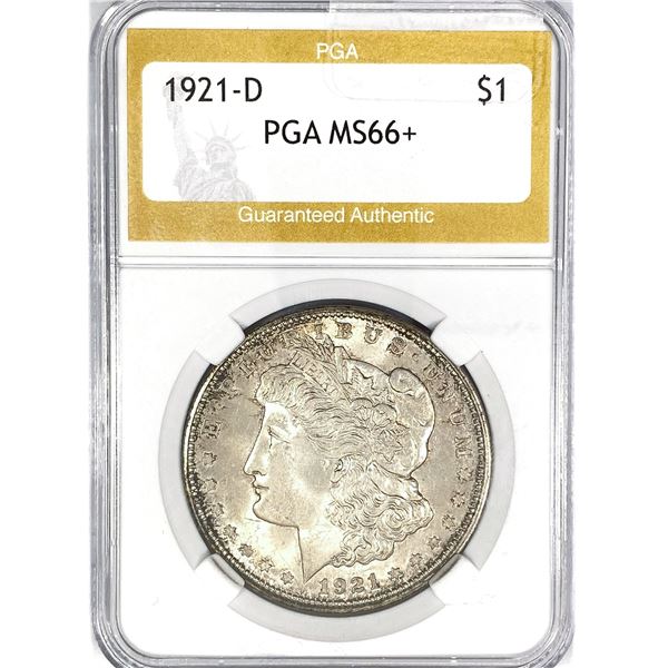 1921-D Morgan Silver Dollar PGA MS66+