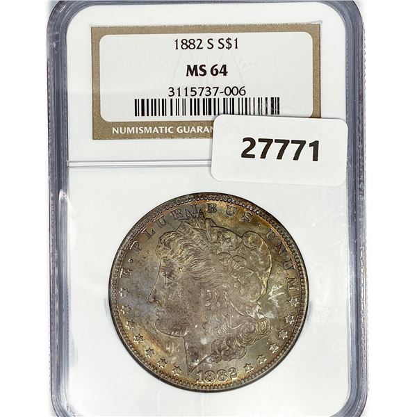 1882-S Morgan Silver Dollar NGC MS64