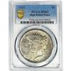 Image 1 : 1921 Silver Peace Dollar PCGS MS62 High Relief