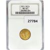 Image 1 : 1911 $2.50 Gold Quarter Eagle NGC MS62