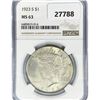 Image 1 : 1923-S Silver Peace Dollar NGC MS63
