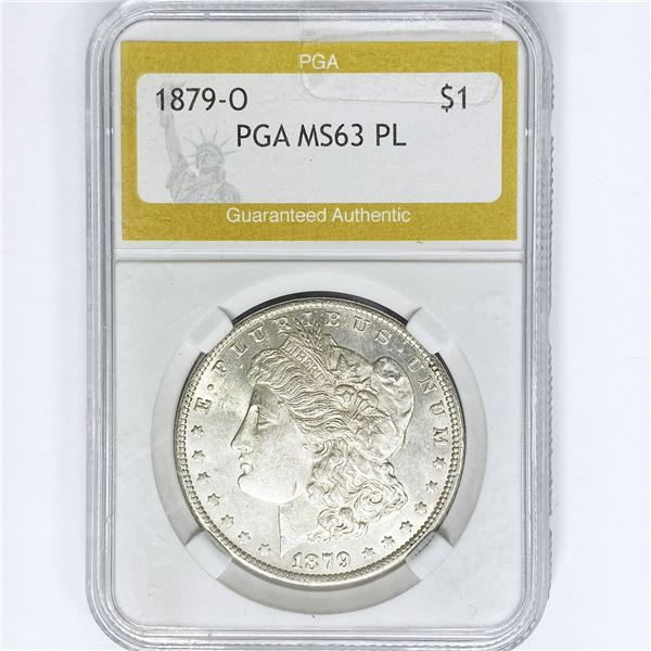 1879-O Morgan Silver Dollar PGA MS63 PL