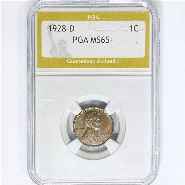 1928-D Wheat Cent PGA MS65+