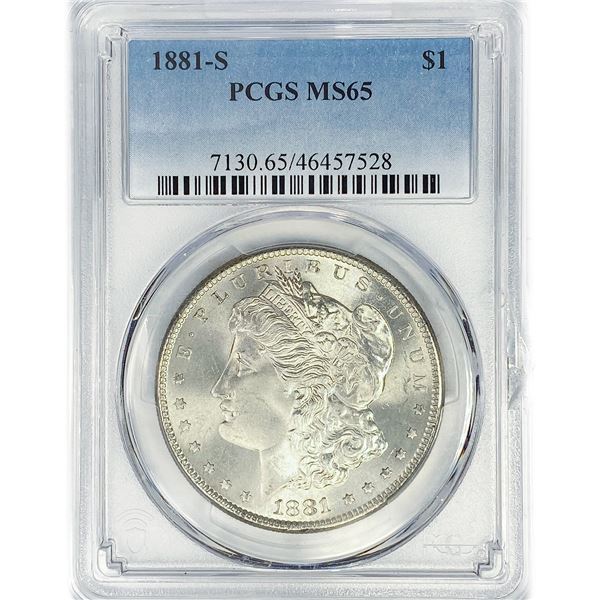 1881-S Morgan Silver Dollar PCGS MS65