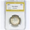 Image 1 : 1893 Columbia Half Dollar PGA MS63