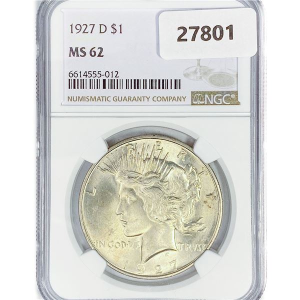 1927-D Silver Peace Dollar PCGS MS62