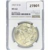Image 1 : 1927-D Silver Peace Dollar PCGS MS62