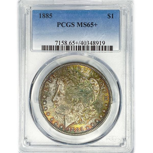 1885 Morgan Silver Dollar PCGS MS65+
