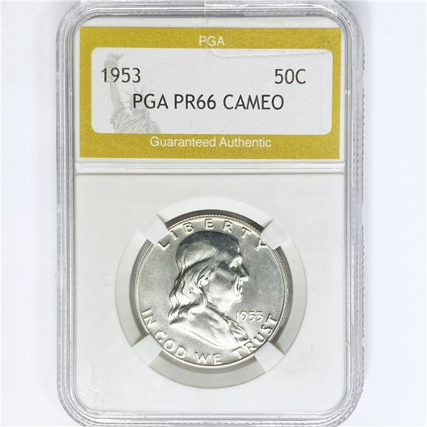 1953 Franklin Half Dollar PGA PR66 CAMEO
