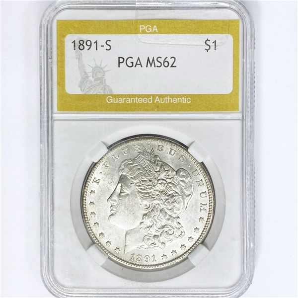 1891-S Morgan Silver Dollar PGA MS62