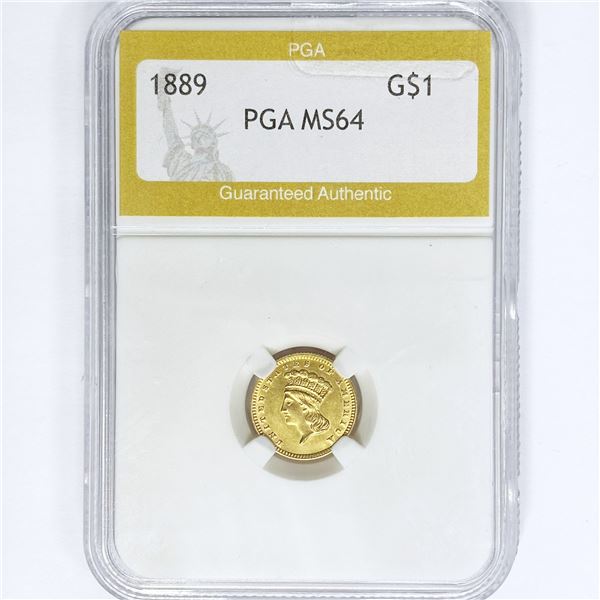 1889 Rare Gold Dollar PGA MS64
