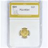 Image 1 : 1889 Rare Gold Dollar PGA MS64