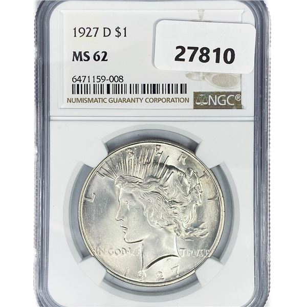 1927-D Silver Peace Dollar NGC MS62