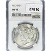 Image 1 : 1927-D Silver Peace Dollar NGC MS62