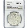 Image 1 : 1923-D Silver Peace Dollar NGC AU58
