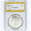 Image 1 : 1883-CC Morgan Silver Dollar PGA MS65