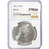 Image 1 : 1881-S Morgan Silver Dollar NGC MS65