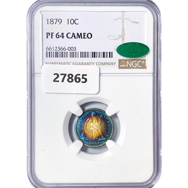 1879 CAC Seated Liberty Dime NGC PF64 CAM