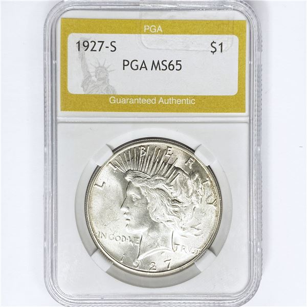 1927-S Silver Peace Dollar PGA MS65