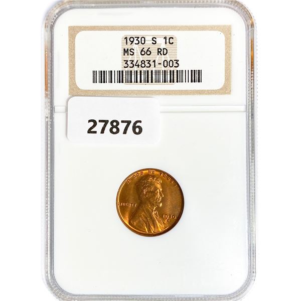 1930-S Wheat Cent NGC MS66 RD