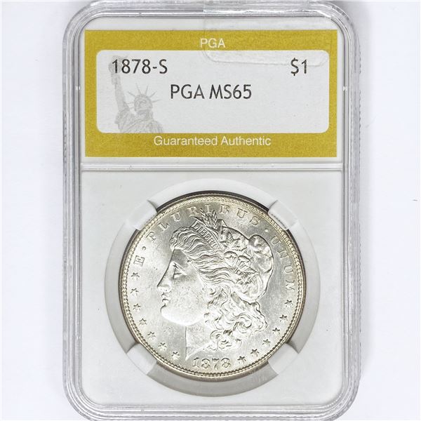 1878-S Morgan Silver Dollar PGA MS65
