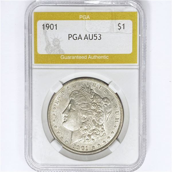 1901 Morgan Silver Dollar PGA AU53